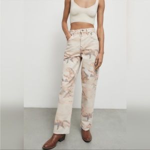 Urban Outfitters BDG High Rise Baggy Jeans Faded Western Print